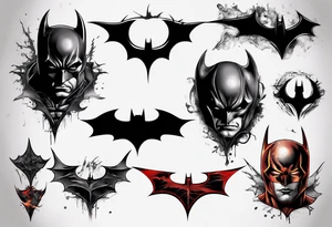 the dark knight sleeve tattoo idea