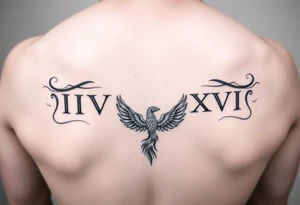IVIMMXVI with small phoenix for wrist tattoo idea