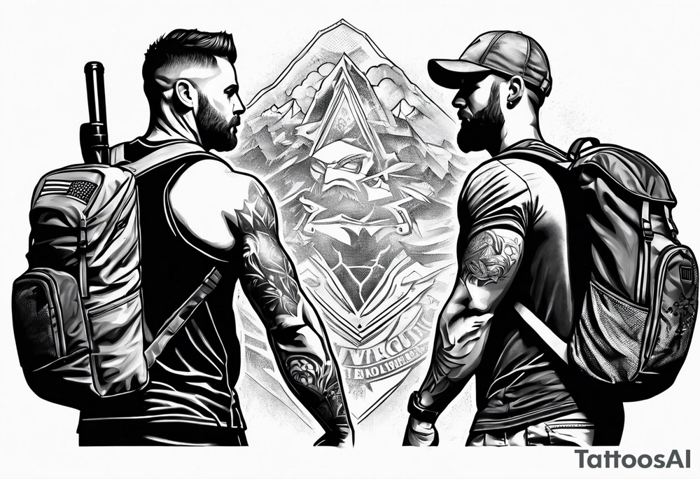 Rucking, brotherhood, shadows, fitness, GrowRuck tattoo idea