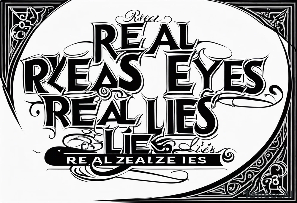 Real eyes Realize Real Lies tattoo idea