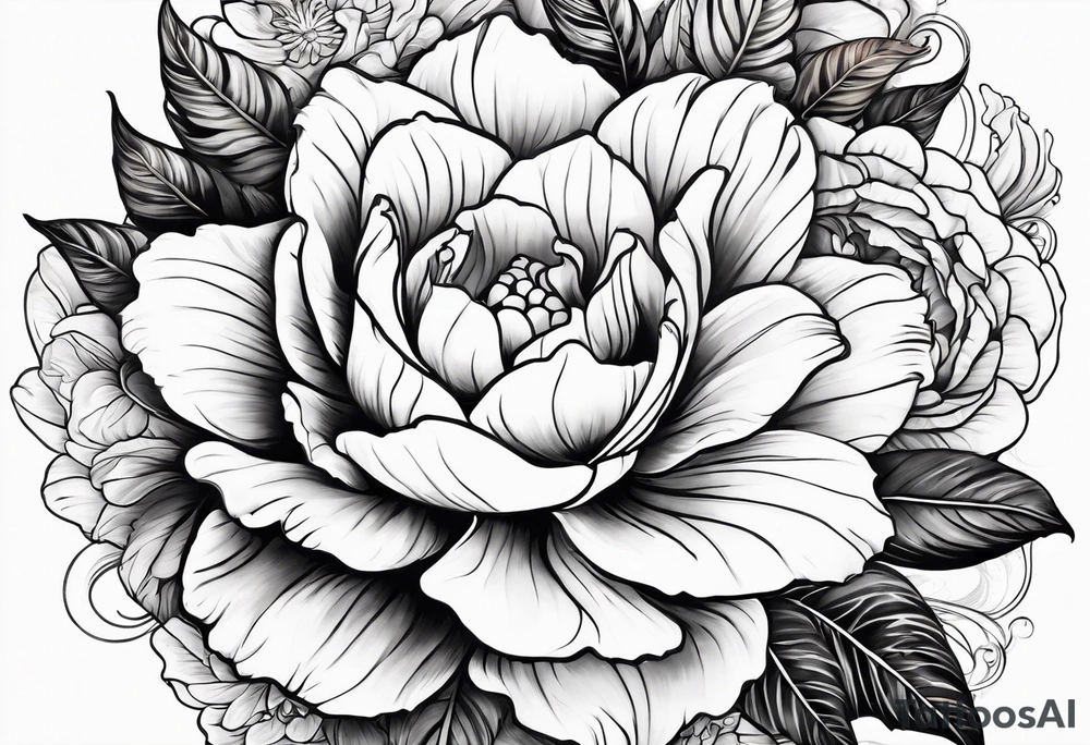 sea, flower tattoo idea