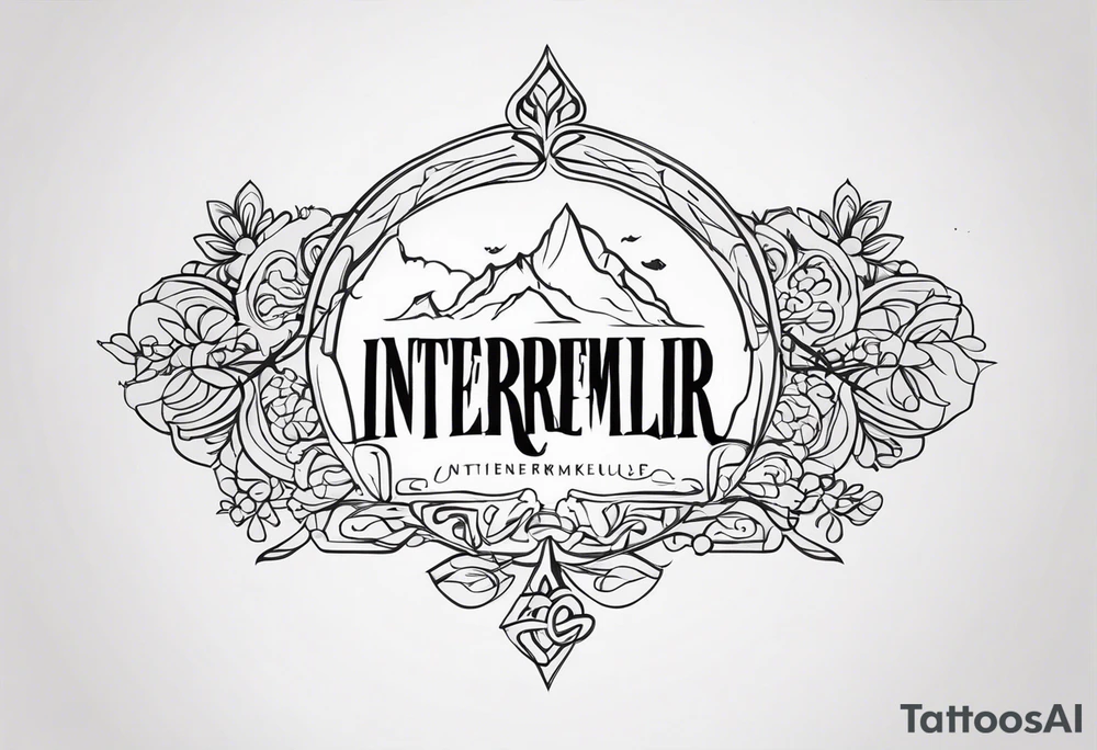 Text in italics : Interpermdekulær tattoo idea