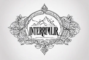Text in italics : Interpermdekulær tattoo idea
