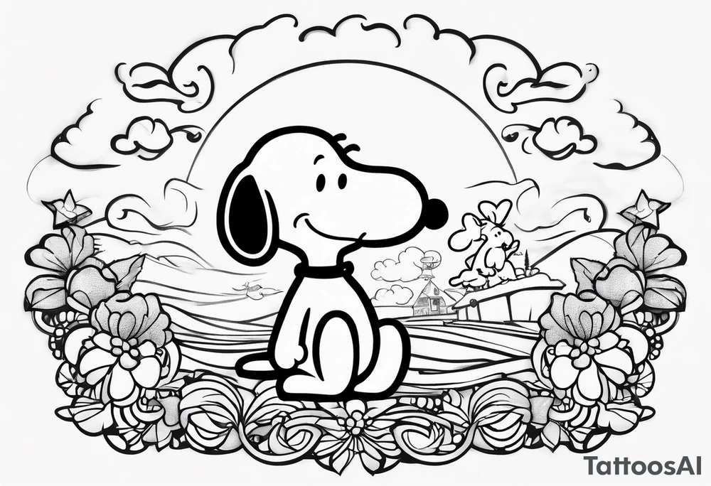 Snoopy tattoo idea