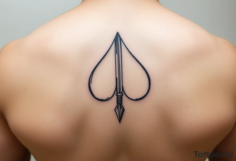 a Q and a spade sketch tattoo idea