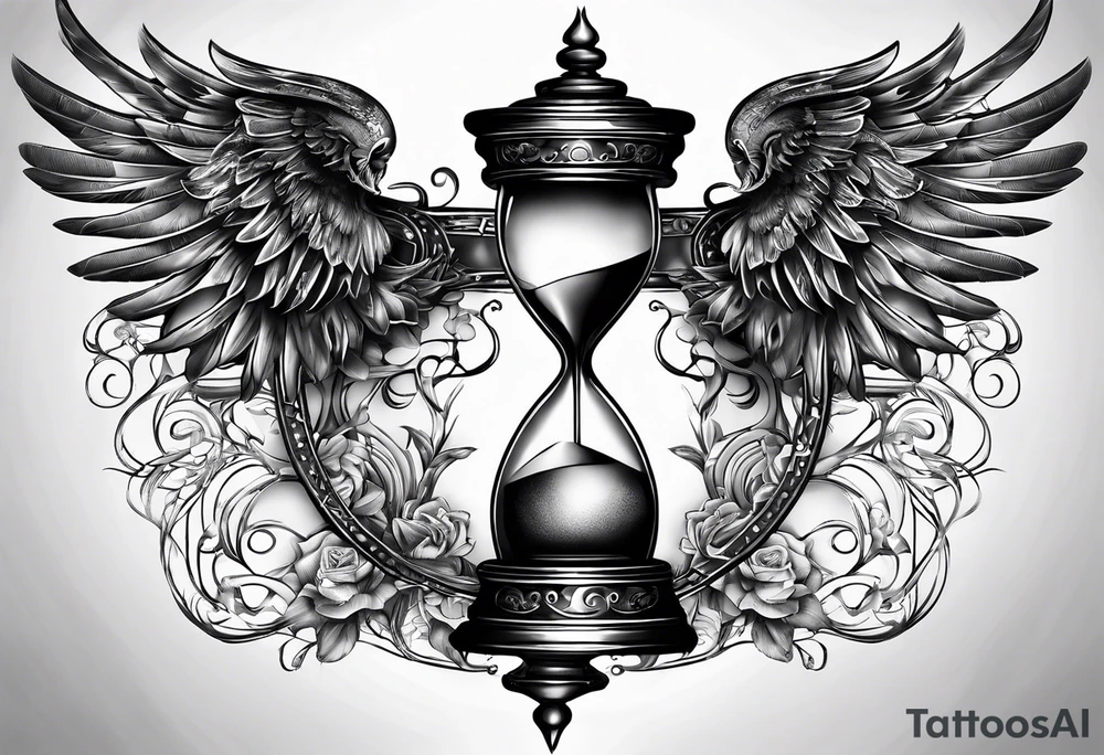 hourglass with wing carpe diem for men tattoo idea hourglass with wing carpe diem for men tattoo idea