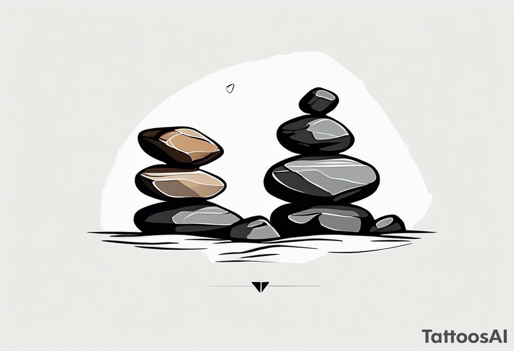 A stack of rocks balancing on top of each other tattoo idea A stack of rocks balancing on top of each other tattoo idea