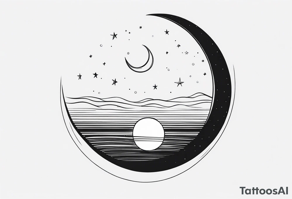 Moon tattoo idea