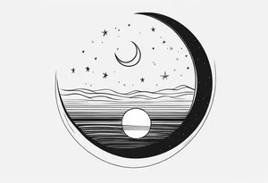 Moon tattoo idea