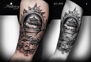 Full forearm tattoo for names of children and grandchildren tattoo idea