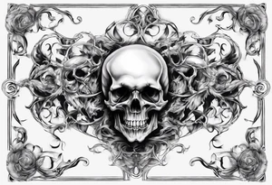 filagree chest tattoo. no skulls tattoo idea