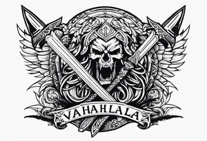valhalla wounded sword berserker tattoo idea