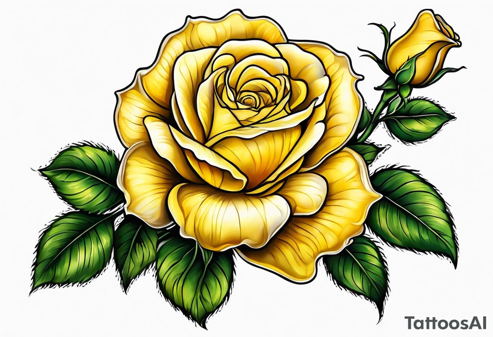 yellow rose of texas tattoo idea