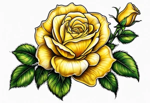 yellow rose of texas tattoo idea