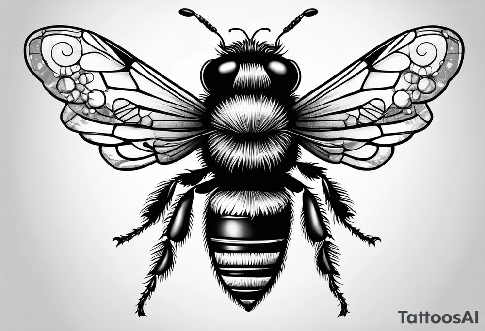 Tequila Traveling Bumble Bee tattoo idea