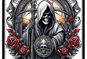 Reaper with in his hands the world tattoo idea