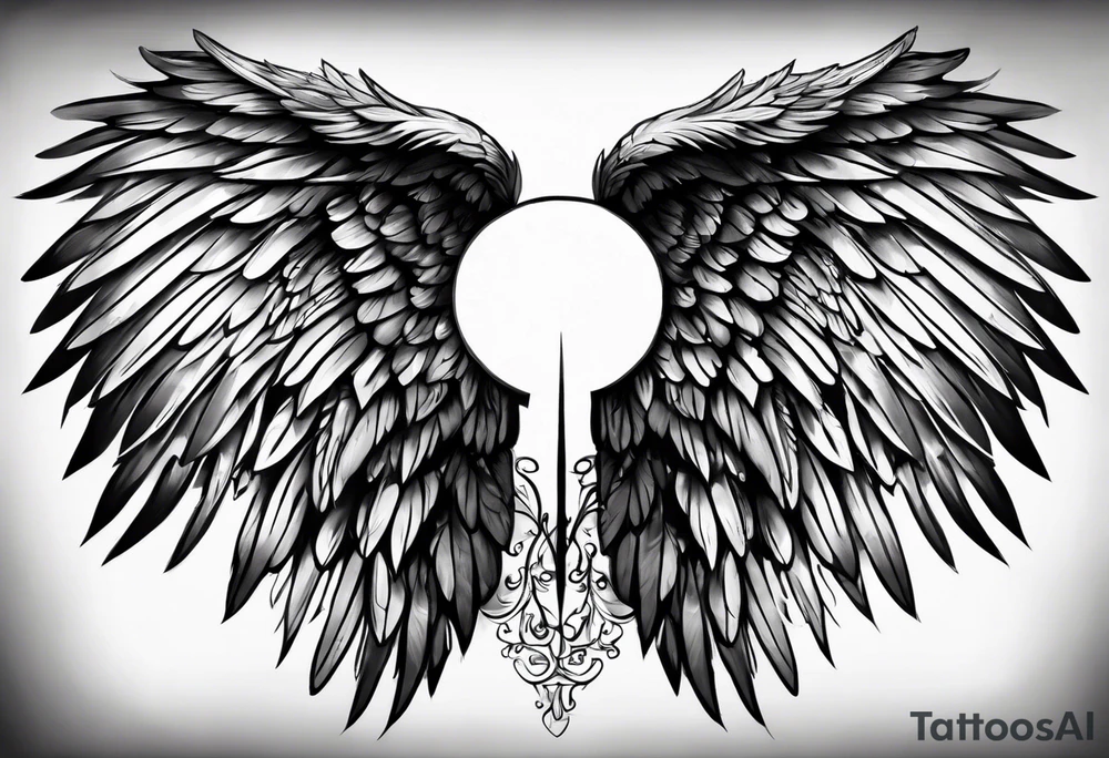 angel wing tattoo idea