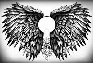 angel wing tattoo idea