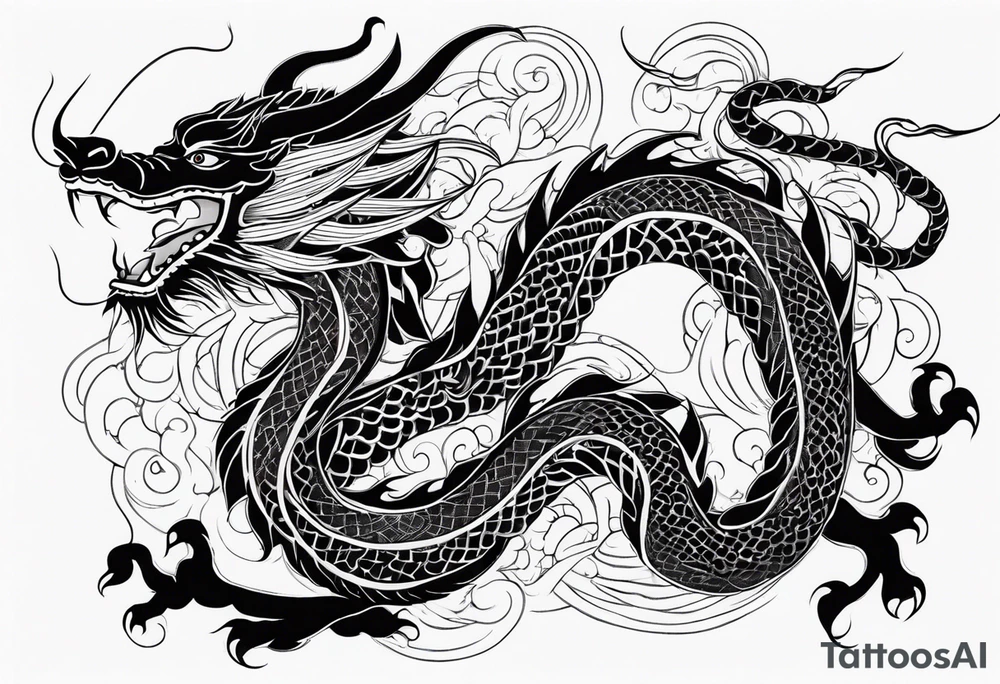 Chinese dragon tattoo idea