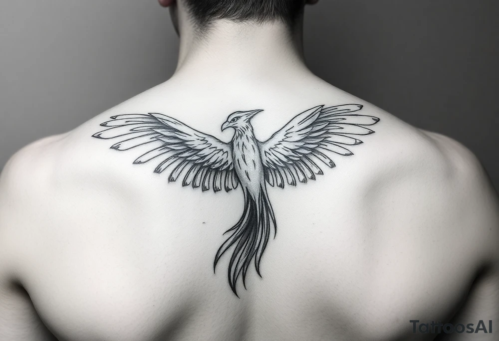 phoenix sur le bras gauche tattoo idea