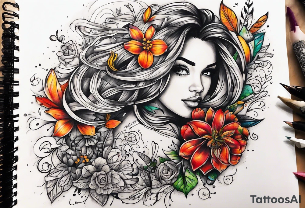 The words “life’s a mess” tattoo idea