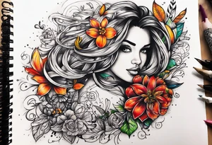 The words “life’s a mess” tattoo idea