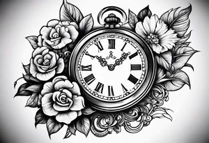 pocket watch tattoo drawing tattoo idea