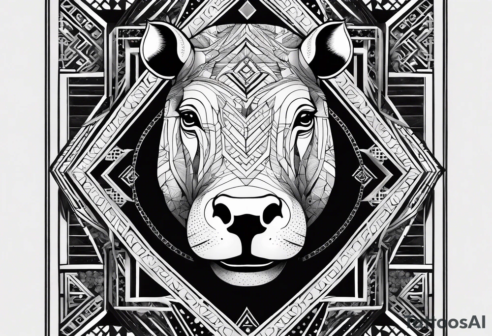 Very asymmetrical, +geometric pattern, with realistic full moon, with hippo at side look, +tribal, +geometric, +inkart , +blackwork
with wintersweet flower bud, +portrait orientation, +inkart touch, tattoo idea