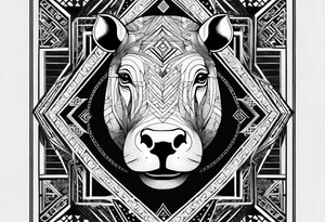 Very asymmetrical, +geometric pattern, with realistic full moon, with hippo at side look, +tribal, +geometric, +inkart , +blackwork
with wintersweet flower bud, +portrait orientation, +inkart touch, tattoo idea