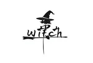 The word “싸이커스” and witch tattoo idea