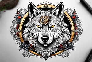 Wolf and Vikings tattoo idea