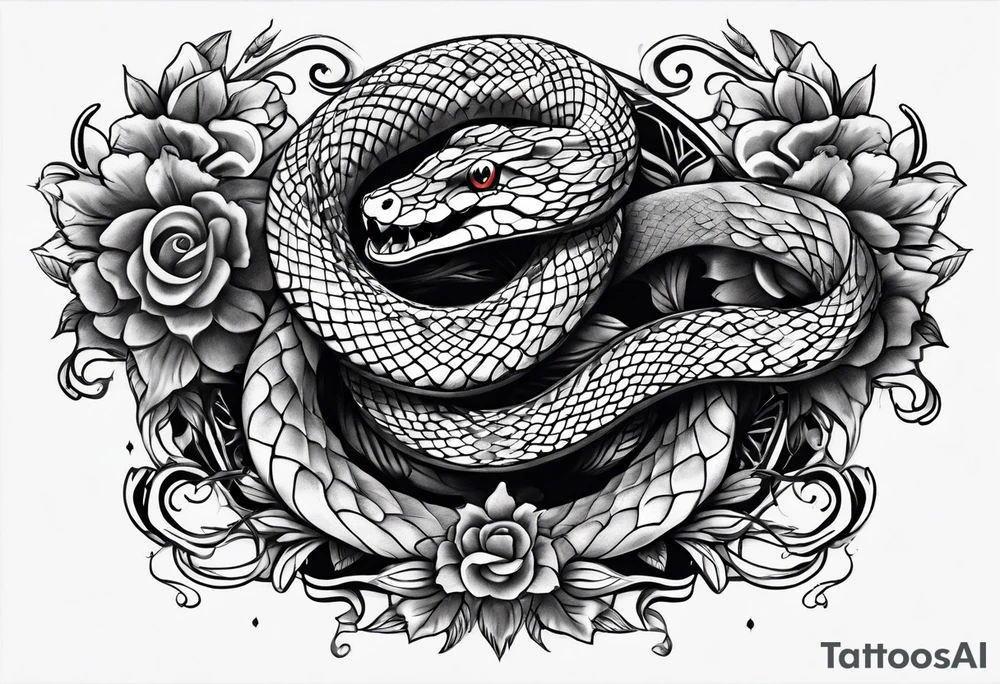 Two snakes tattoo idea