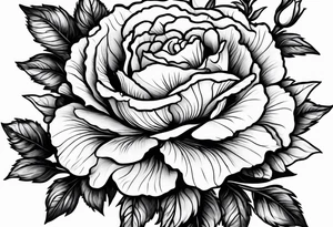 Carnation,rose bouquet tattoo idea