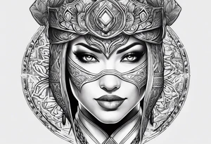 Mortal kombat woman with ornament a round her like sampagitajay tattoo idea