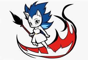 A fairy with a tail inspired by the logo of the show called Fairy Tail tattoo idea