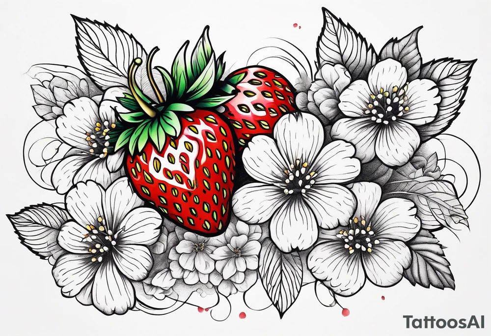 Strawberry tattoo idea