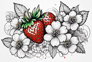 Strawberry tattoo idea