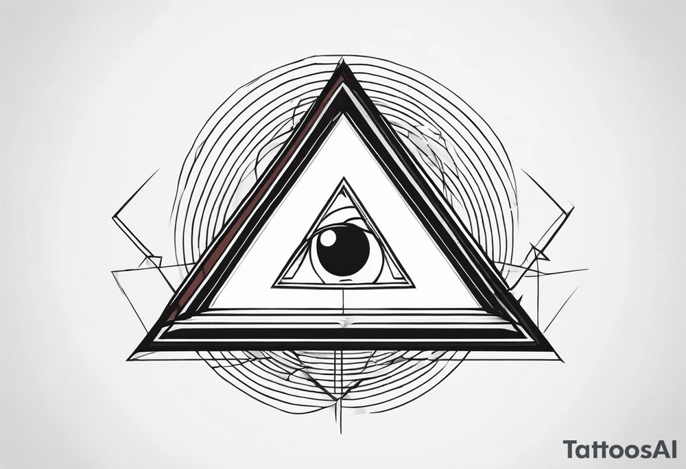 Illusione ottica con triangoli tattoo idea