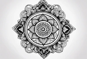 Rudraksha tattoo on wrist tattoo idea