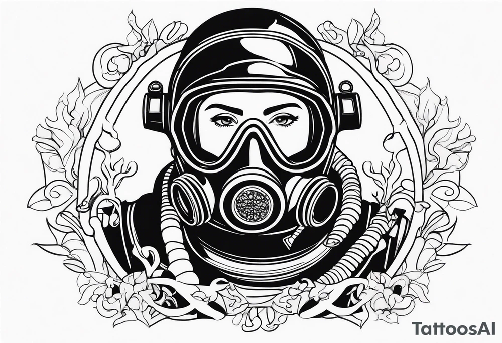 Scuba diver tattoo idea