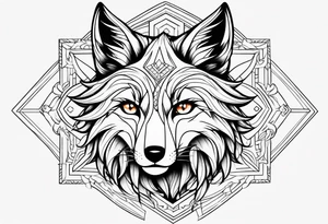 male nine tail fox tattoo idea