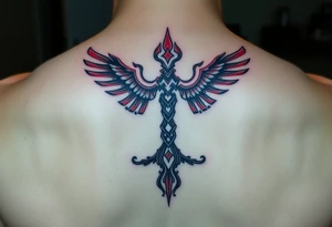 representing equilibrium or balance. color could be black and red or only black tattoo idea