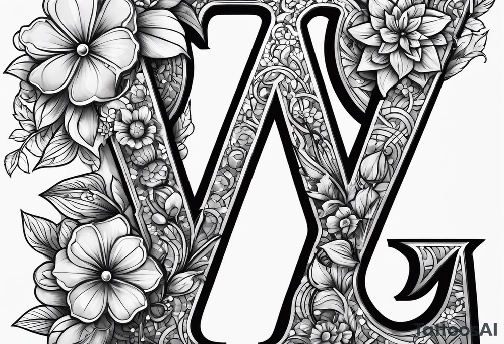 Illuminated letter A With disco ball theme. Disco ball inside the A and like flower in the background tattoo idea