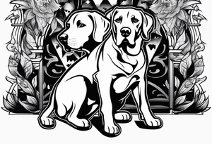 A man and his dog tattoo idea
