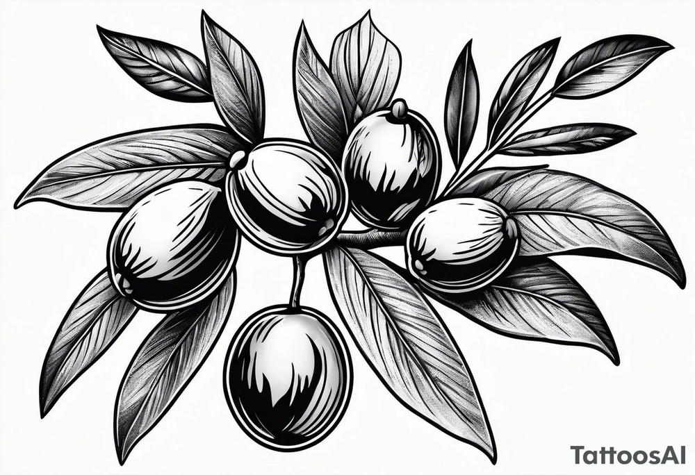 Olive branch tattoo idea