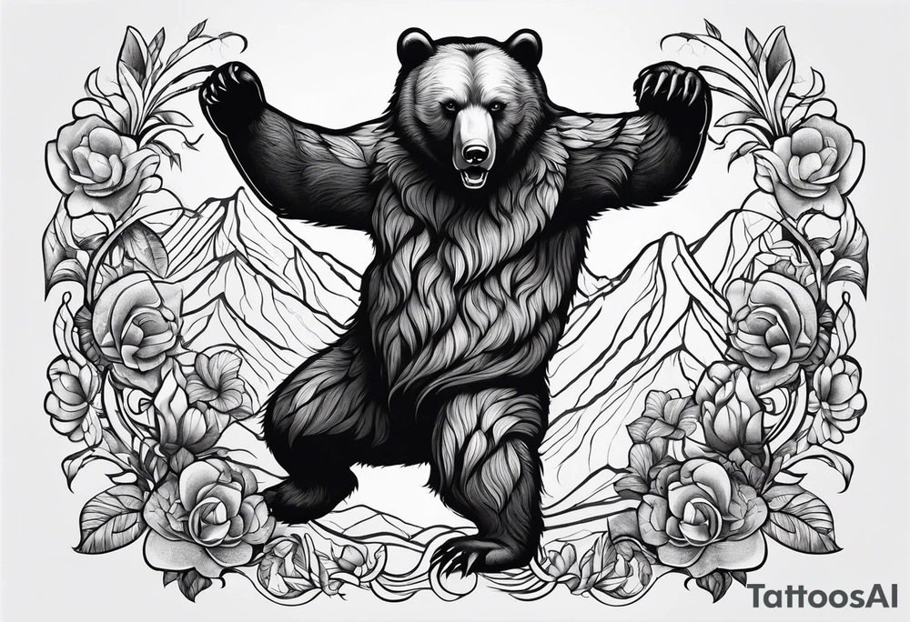 Dancing bear tattoo idea