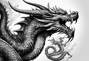 Dragon protecting Scorpio tattoo idea