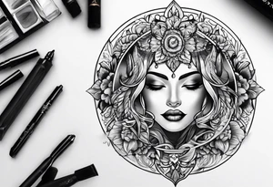 Kinlee name logo tattoo idea