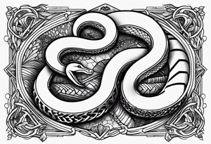 sly word form as snake tattoo idea
