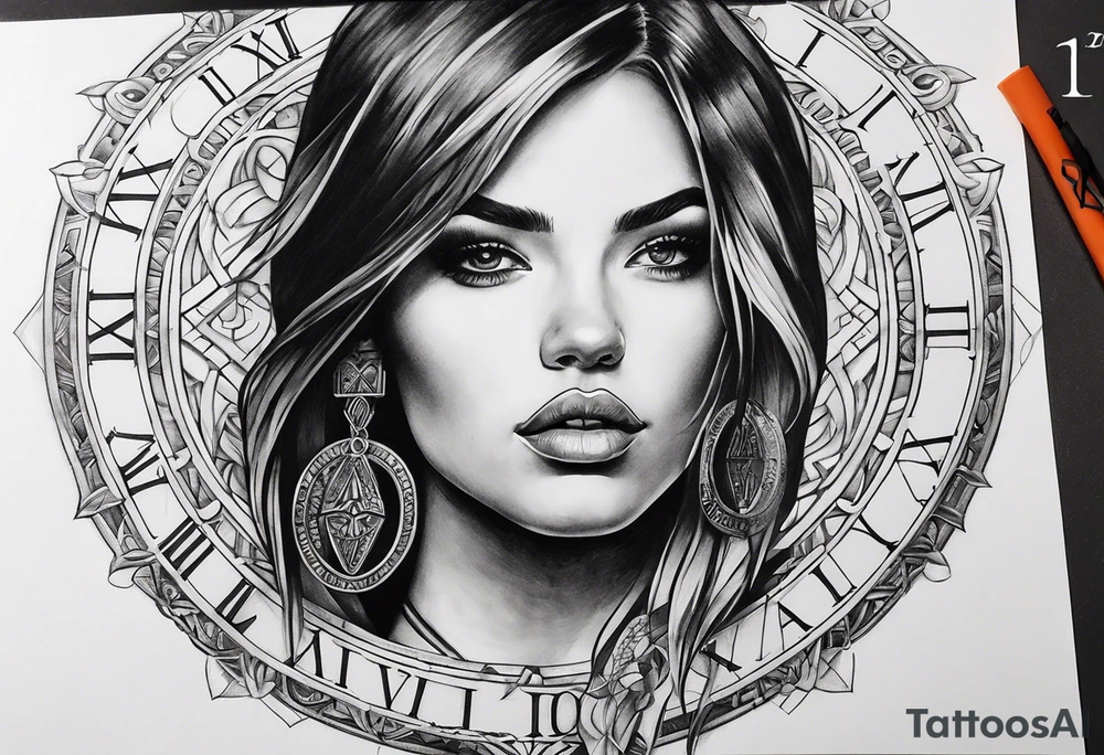 date 13/02/2022 in roman numerals tattoo idea